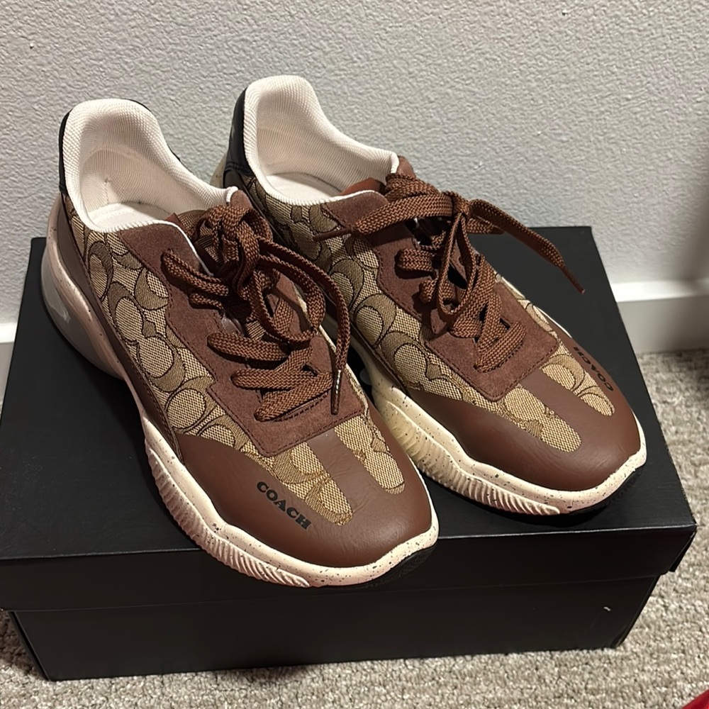 Coach Brown Monogram Sneakers